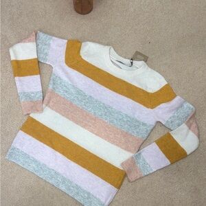 Vero Moda Maternity Striped Sweater | Size S | Multicolor Crew Neck | NWT